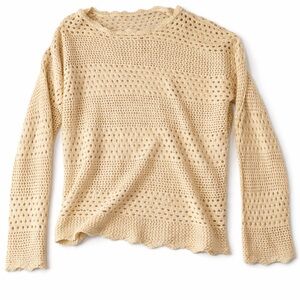 Cupshe Women's Cream Seaside Whispers Crocheted Cover-Up